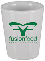 Ceramic Mugs: 2oz White Ceramic Shot